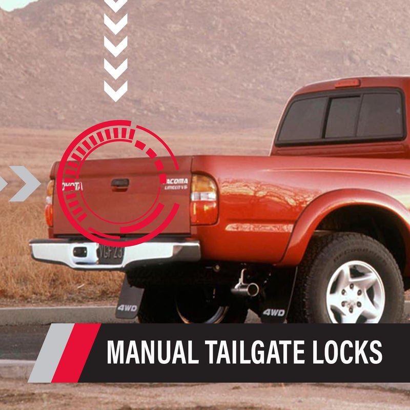 POP & Lock - Manual Tailgate Lock for Toyota Tacoma, Fits 1995 to 2004 Models, Anti Theft, Truck Tailgate Lock Replacement, Easy to Install, Made in The USA (Color Black, PL5100, Standard Lock) - Image 2